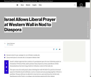 http://www.bloomberg.com/news/articles/2016-01-31/israel-allows-liberal-prayer-at-western-wall-in-nod-to-diaspora