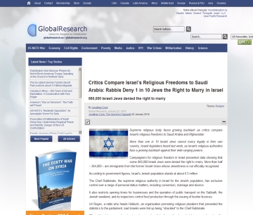 http://www.globalresearch.ca/critics-compare-israels-religious-freedoms-to-saudi-arabia-rabbis-deny-1-in-10-jews-the-right-to-marry-in-israel/5502941