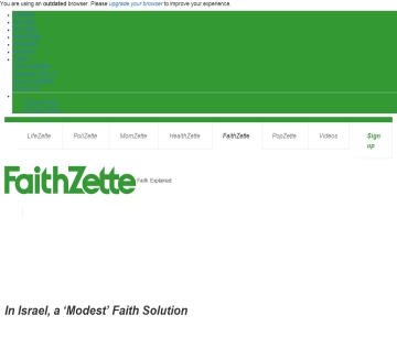 https://www.lifezette.com/faithzette/in-israel-a-modest-solution/