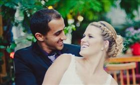 A young Jewish couple at their wedding, not recognized by the Israeli Chief Rabbinate