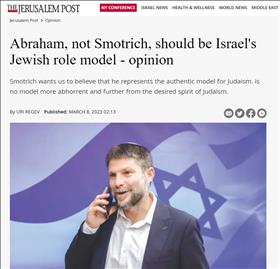 Abraham Should Be Our Jewish Role Model, Not Smotrich